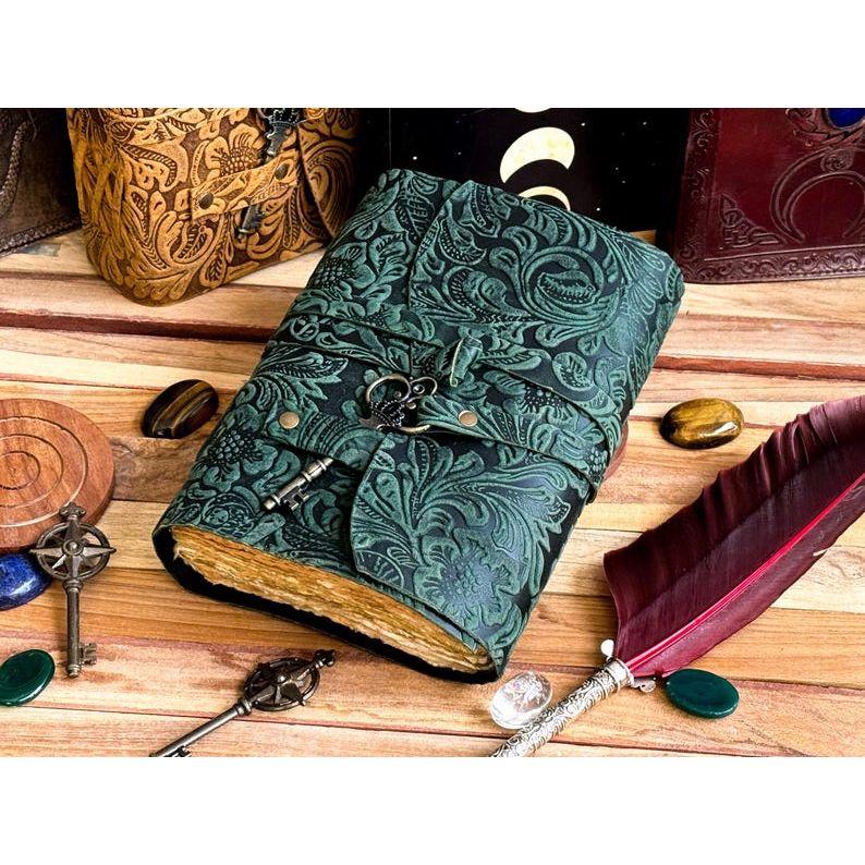 leather Journal Genuine Leather Notebooks For Men Women - Beautiful Journal For sketches Traveling book Blank Spell Grimoire Notebook