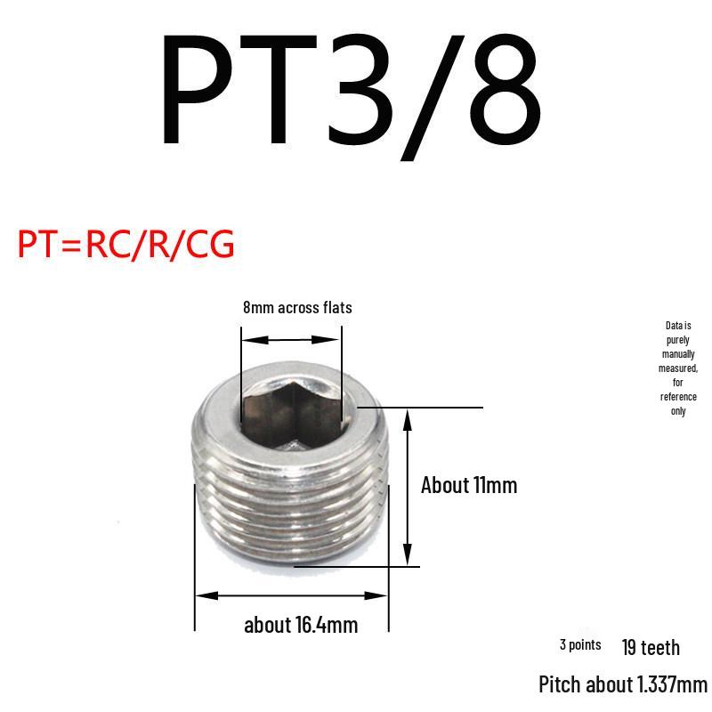 Plastic Mold Stainless Steel Tapered Throat Hex Socket Screw Plug
