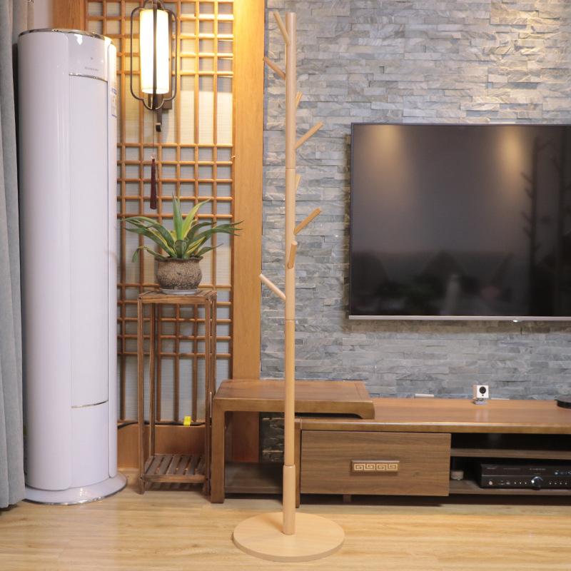 Minimalist Solid Wood Coat Rack Free Standing Hanger For Living Room And Bedroom Simple Clothing Hat Stand Easy Assembly Storage Solution