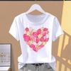 (Asian Size) Women's Top T Clothing leopard style Print O-neck Fashion Female Casual Graphic Tee Short Sleeve T-shirts