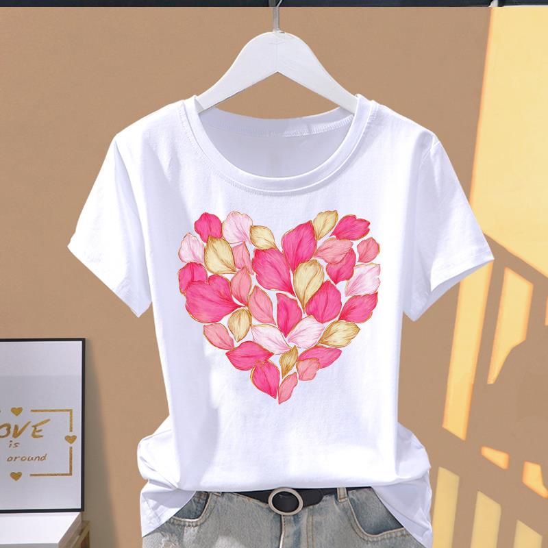 (Asian Size) Women's Top T Clothing leopard style Print O-neck Fashion Female Casual Graphic Tee Short Sleeve T-shirts