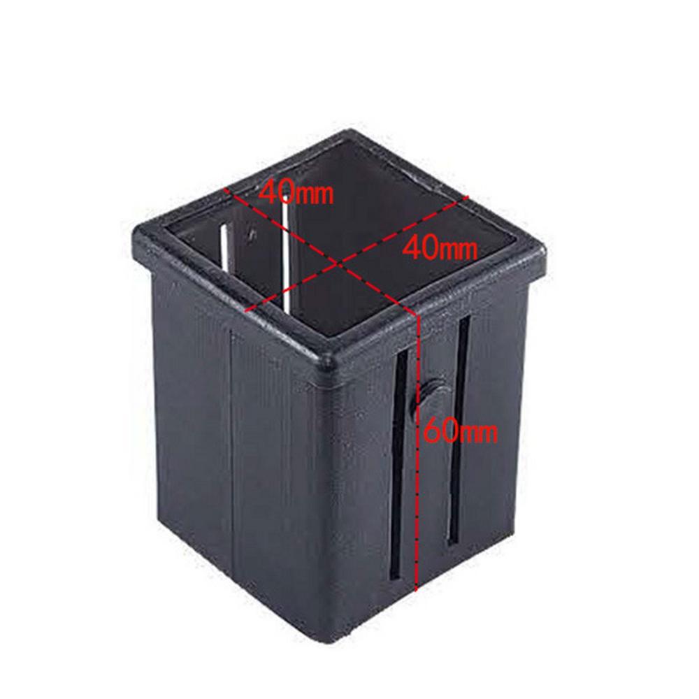 Square Black PP/PE Inner Hollow Variable Diameter Plugs Square End Caps Isolation Sleeve End Has for Fitness Equipment Accessory