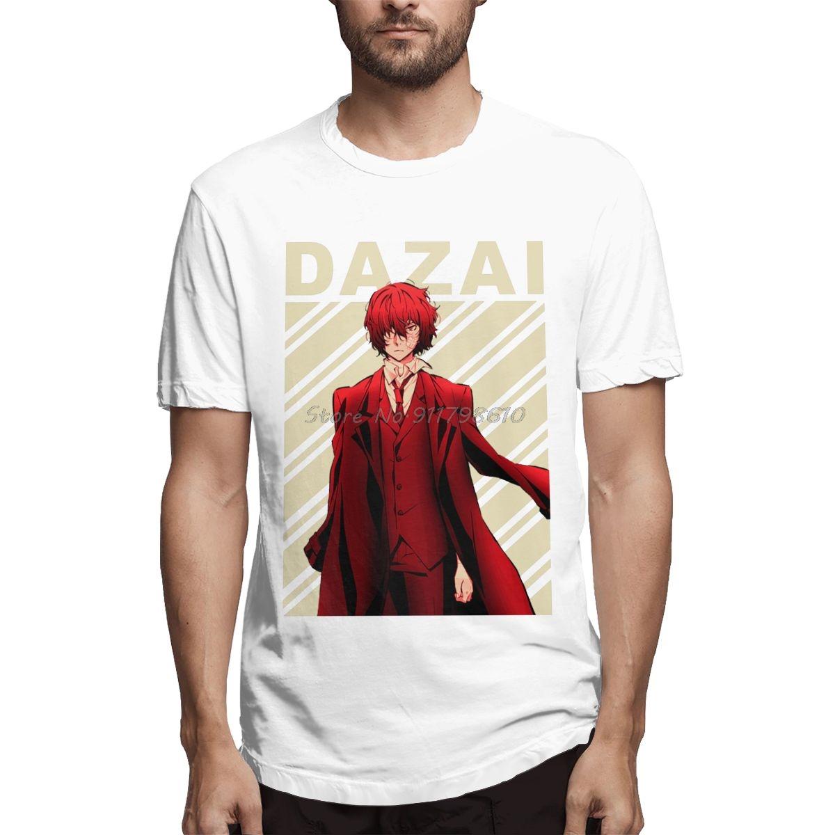 

Dazai Osamu Vintage Bungou Stray Dogs Anime T Shirt Men Cotton Tees Streetwear Harajuku Short Sleeve Custom T Shirts For Men S