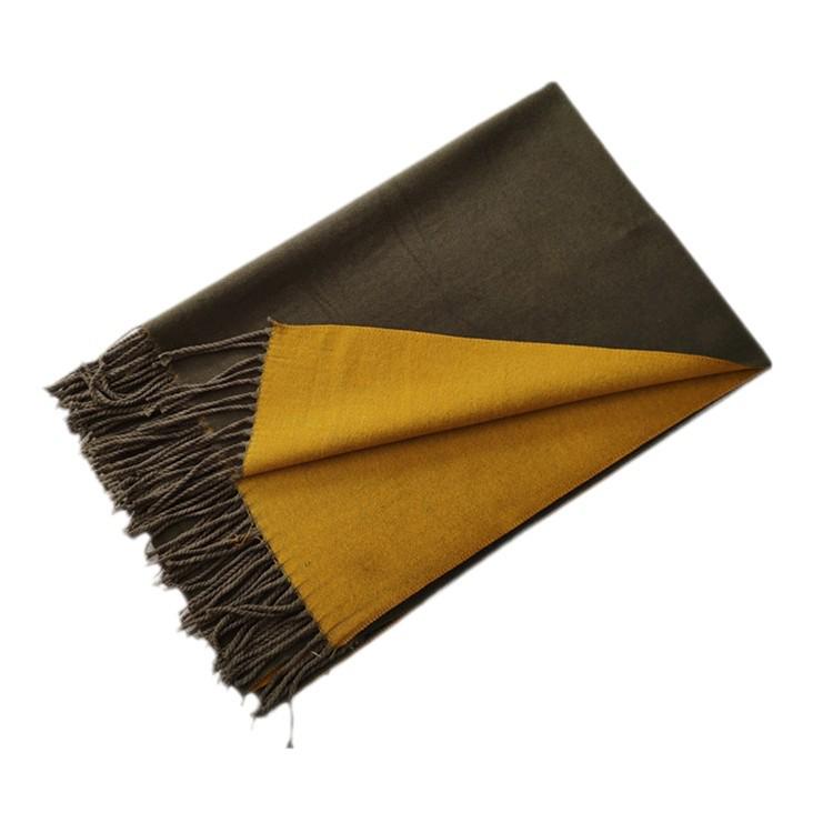 2024 Autumn/Winter Imitation Cashmere Double-Sided Red Scarf - Solid Color, Warm Shawl for Women, European & American Style.