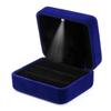 Velvet LED Ring Jewelry Box Solid Color Jewelry Organizer Box  Valentine's Day