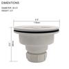A60Z3-1/2 Inch White Polymer Drain Assembly With Basket Strainer And Stopper For Granite Or Fireclay Kitchen Sinkmay