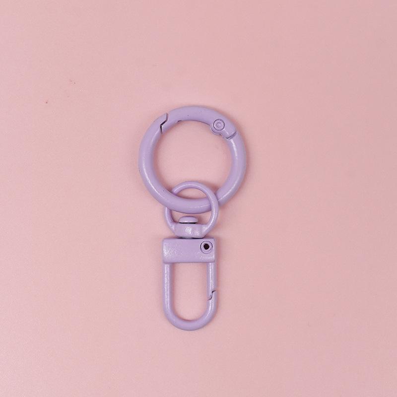 Colorful U-Shaped Metal Spring Buckle Keychain Accessory