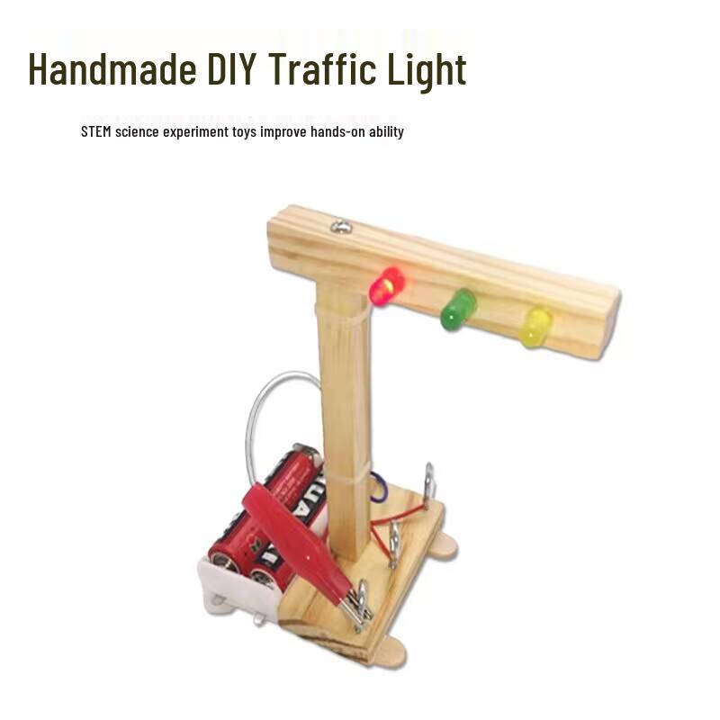 Primary School STEM DIY Traffic Light Kit: Science Experiment & Craft Set for Kids 8*6*10 cm