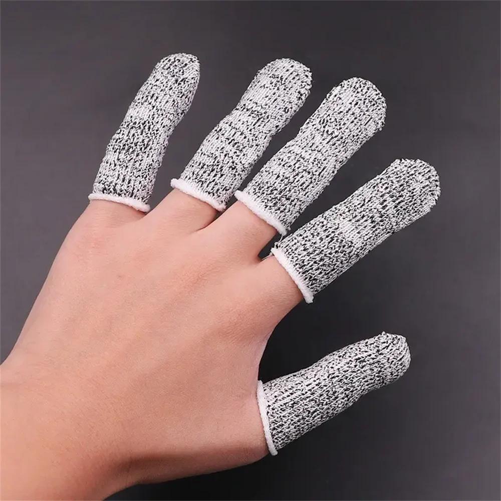 

5/10/20pcs 5-Level Elastic Anti-Cut Finger Sleeves - Wear-Resistant Finger Protector Covers for Safety Protection Gloves