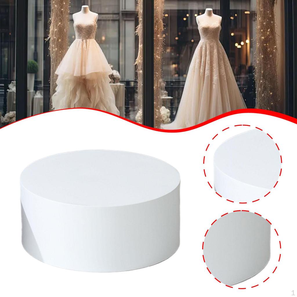 Display Mannequin On Base, 40 X 20 Cm , for Bridal Shop, Cylindrical Base Shoes And Bags,