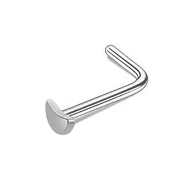 Stainless Steel L Shaped Nose Rings Cz Nose Stud Body Piercing Jewelry