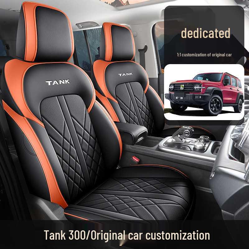 New Model Leather Car Seat Cushion for Tank 300 - Universal Five-Seater Four Seasons Cover