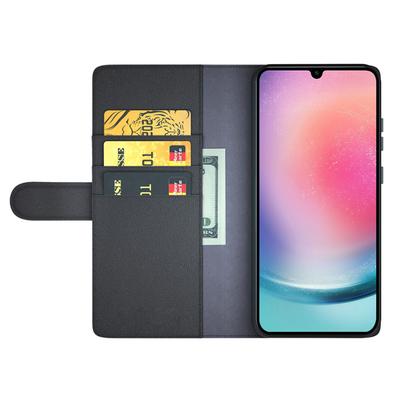 Etui dla Samsunga Galaxy A16 5G/A16 4G, Pokrowiec na telefon z prawdziwej skóry licowej z portfelem i podstawką