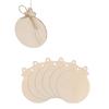 10pcs/set - Unfinished Wooden Circular Labels with Hemp Rope, Used for Painting, Handicrafts, and Home Decoration