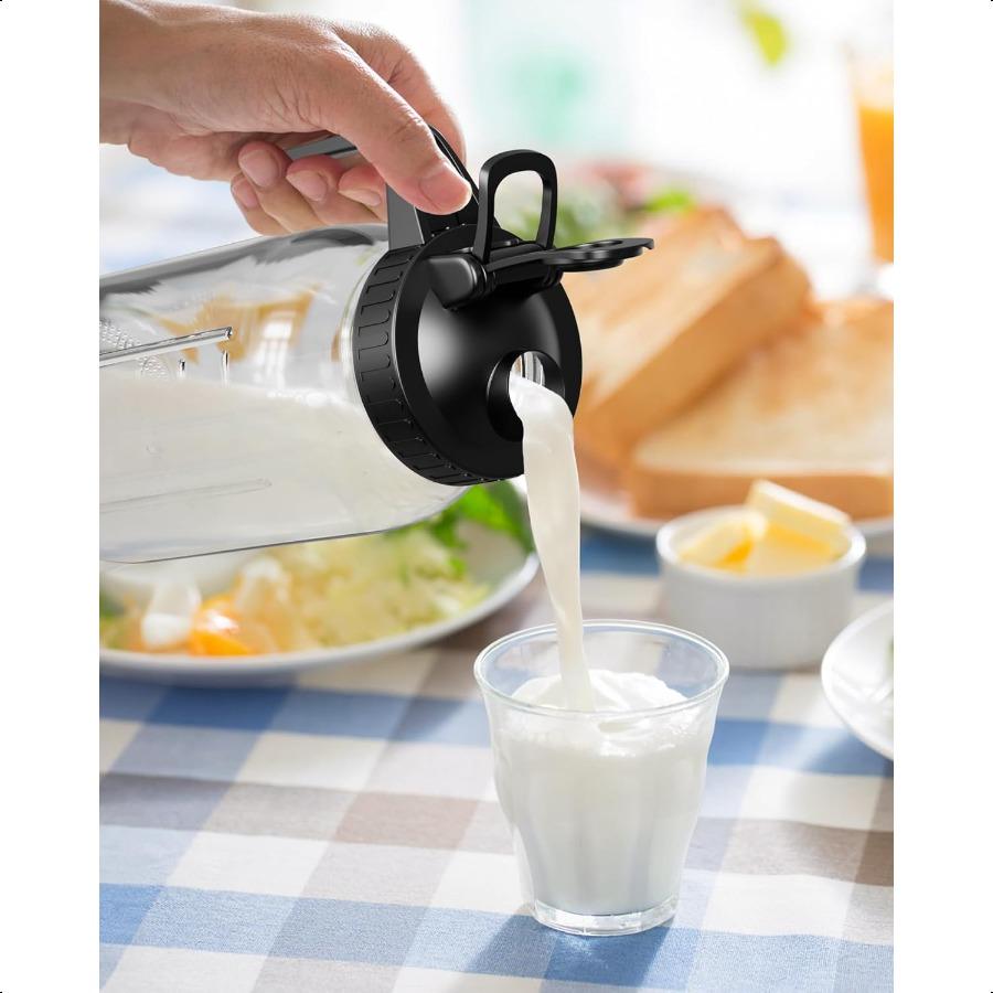 

Стеклянный кувшин 64 унции с герметичной крышкой 2-квартная банка Мейсона Носик для наливания для холодного чая Солнечный чай На улице Сок Молоко Кофе United States