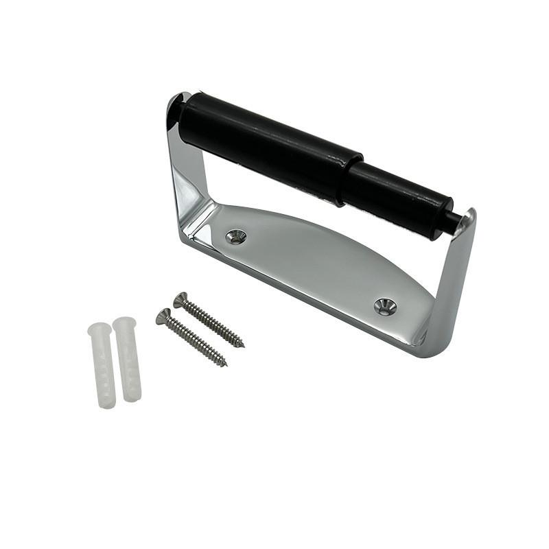 

Бумагодержатель для туалетной бумаги Сплав цинка Прочный Ванная Ванная Полка для хранения мобильного телефона чёрный