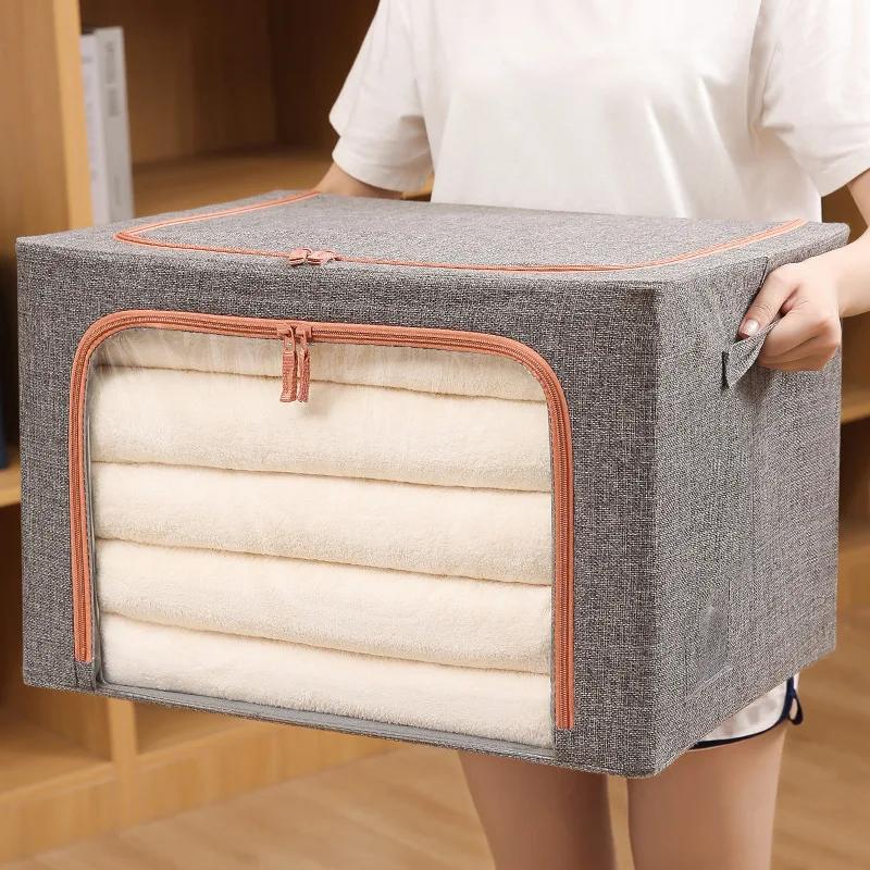 Foldable Large Quilt Storage Bag Dust-proof Clothe Blanket Organizer Wardrobe Cabinet Closet Home Storage Box Household Supplies