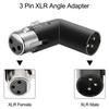 Xiatiaosann XLR Angle Adapter 3 Pin Dual Male Female Connector 90 Degree Adjustable 4 Different Angle Right Left Plug Socket Mixer Microphone Audio