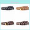Womens Genuine Leather Belt With Silver Or Gold Buckle For Daily Casual Use