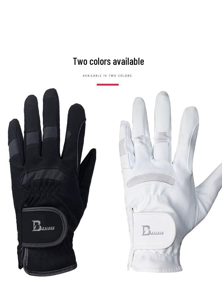 Ba Chi Long Non-slip, Wear-resistant Velvet Equestrian Gloves for Men and Women - Perfect for Autumn and Winter Horse Riding.