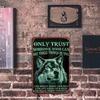 1pc Vintage Wolf Head Tin Sign, Rustic Metal Wall Decor for Bedroom Bar Garage Man Cave Outdoor