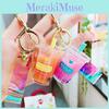 Cute Mini Pearl Milk Tea Keychain Adorable Acrylic Cartoon Style Keyring Accessory