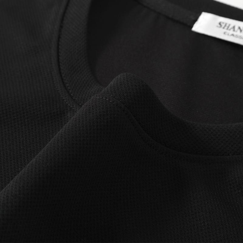 Grande Taille 4XL-11XL T-shirt Noir Oversize Tendance pour Hommes Tops d'Été T-shirt Décontracté à Manches Courtes Vêtements d'Été