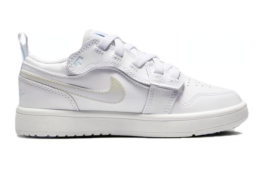 Jordan Air Jordan 1 Abrasion Resistant Low top Kids' Skateboarding Shoes White Children Aged 3 7 Years Old FQ9113-100