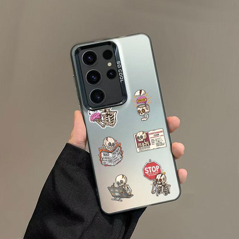 For Samsung Galaxy S25 S22 Ultra Plus S21 FE S24 S23 Ultra Plus FE Laser Phone Case Creative Skeleton Design Shockproof Covers