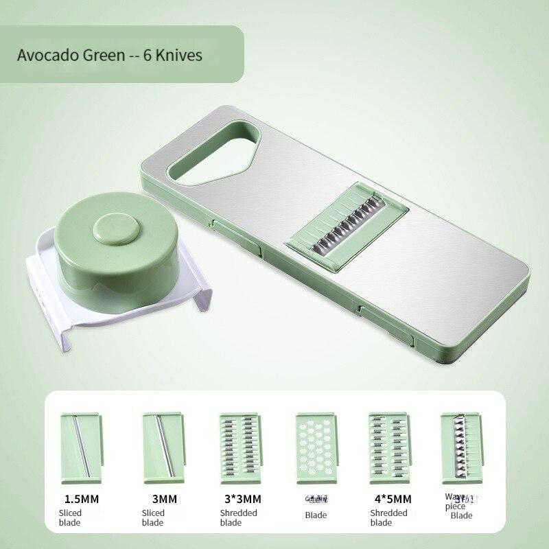 Household Potato Shredder Stainless Steel Multifunctional Vegetable Slicer Kitchen Garlic Radish Vegetable Slicer Shredder