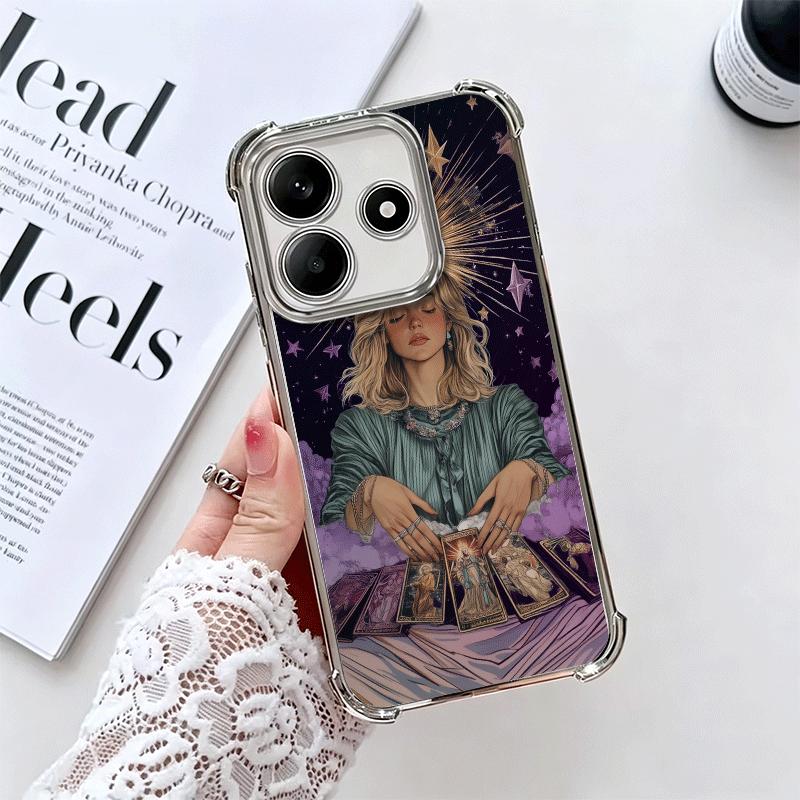 Hexe Tarotkarte Weiche Handyhülle Für Xiaomi Redmi Note 14 15 Pro Plus 13 12 11S 11T 5G 10 9S 9 Galvanisiert Anti-Fall Fundas