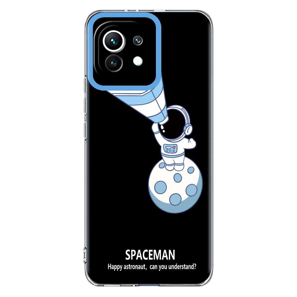 Süße Astronauten Klare Hülle Für Xiaomi Mi Poco X3 NFC M3 Pro F3 F1 11 Lite 12 Note 10 11T 9T Transparente Handyhülle