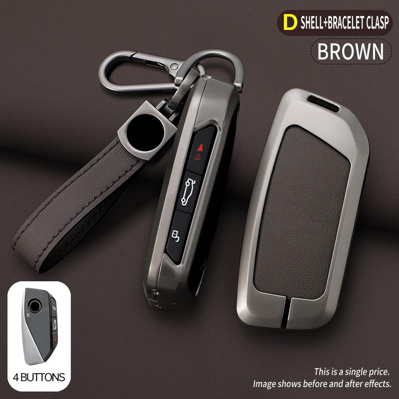 

Zinc Alloy Leather Car Key Holder for BMW I7 X7 X5 G07 LCI IX I20 X1 U11 740Li Series G70 G09 XM U06 G81 M3 2023 Car Key Case