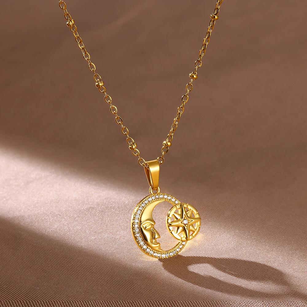 Zirconia Butterfly Pendant Necklaces For Women Snowflake Charm Necklace  Trend New Aesthetic Stainless Steel Jewelry Collar