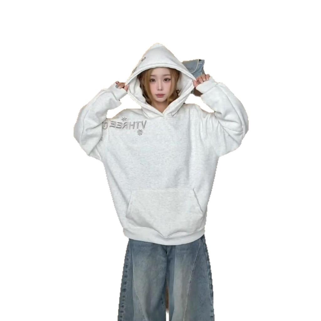 Unisex Kapuzenpullover mit Blumenstickerei - Hochwertige Nischenmode