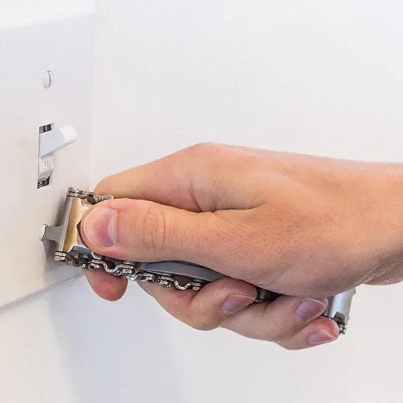 Wielofunkcyjny Bransoletka Narzędziowa Ze Stali Nierdzewnej Do Noszenia Rowerowy Multitool Sprzęt Outdoorowy z Zestawem Wkrętaków