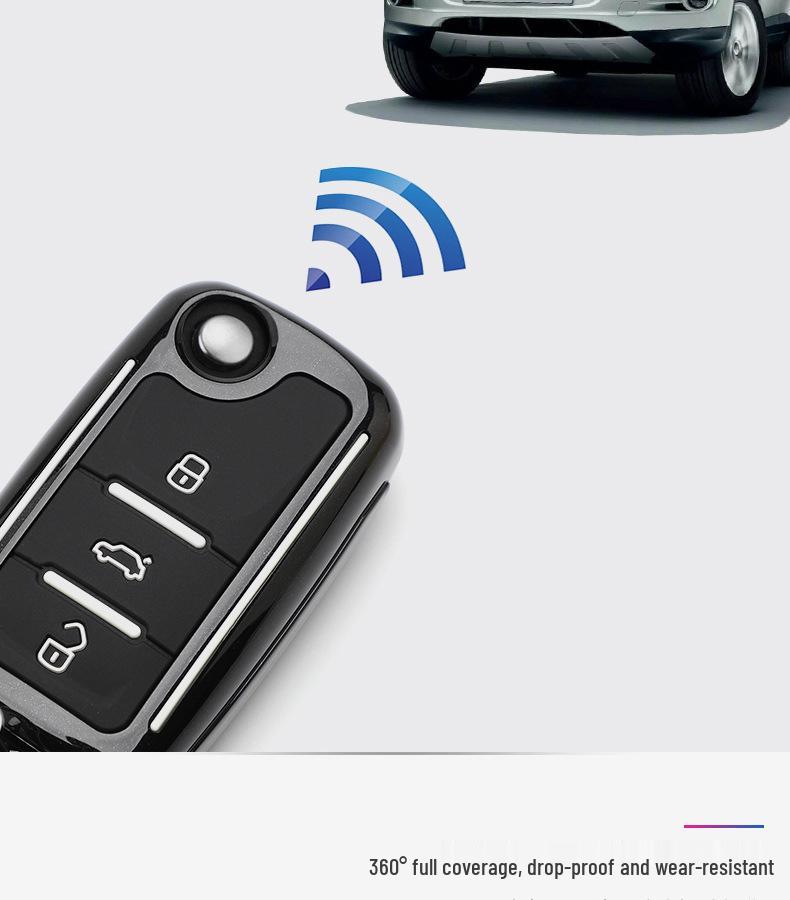 Volkswagen Key Case: Stylish Design with Buckle & Personalized Decoration