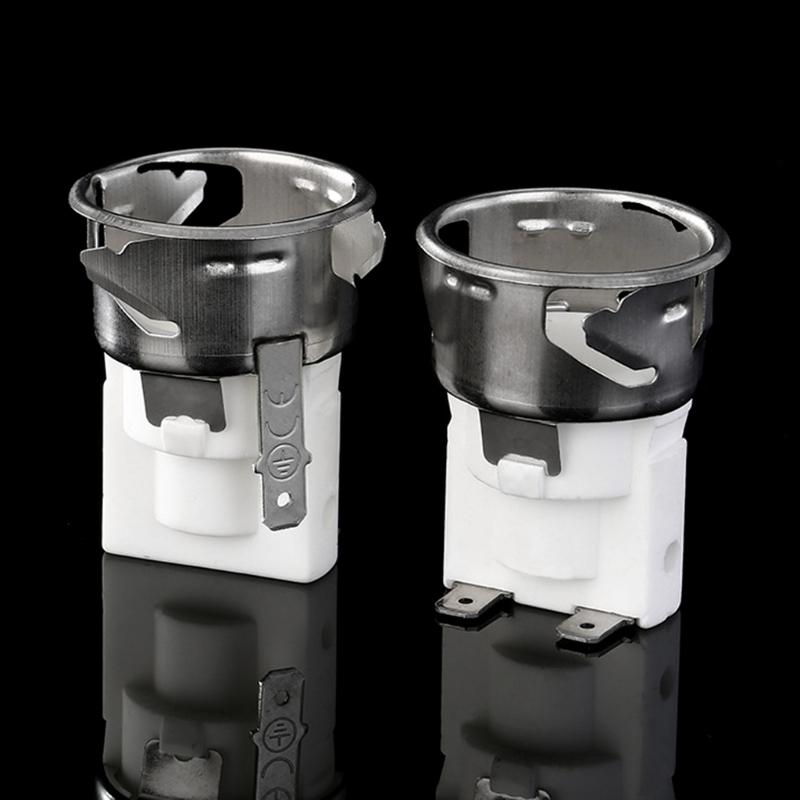 Backofenlampenfassung Keramiksockel Hitzetemperaturbeständig 500℃ 25W Rund für Kopf/Flach für Kopf Temperglas
