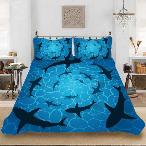 Σετ Πάπλωμα Παπλωματοθήκη Μονό Διπλό Queen King Super King Κρεβάτι Καρχαρίας Θάλασσα