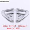 Car Body AC Air Flow Vent Fender Cover Kit Trim For Mitsubishi ASX   ABS Chrome / Carbon Fiber Look Exterior Accessories