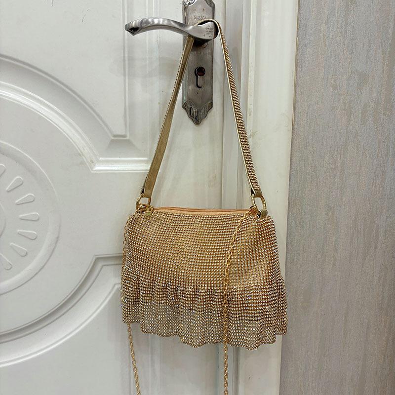 

Women s Handbag Bling Shiny Evening Bag Wedding Party Clutch Purse Shoulder Bag золотой