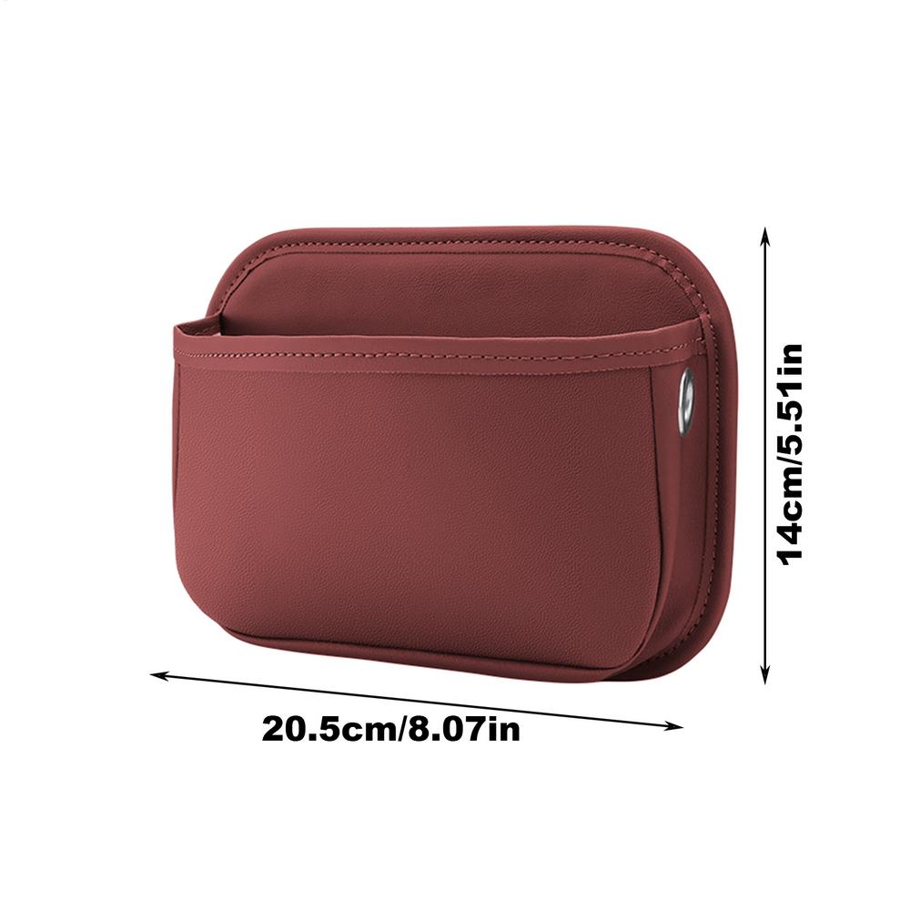 Car Pocket Organizer Vehicle Adhesive Pouch for Phone Car Seat Leather Storage Pocket for Glasses Phones Keys and Cards Sunglass