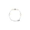 Bracelet - Pearls & Colors - 4 Freshwater Cultured Pearls 6-7 Mm - 925 Sterling Silver - Adjustable Length 14-18 Cm