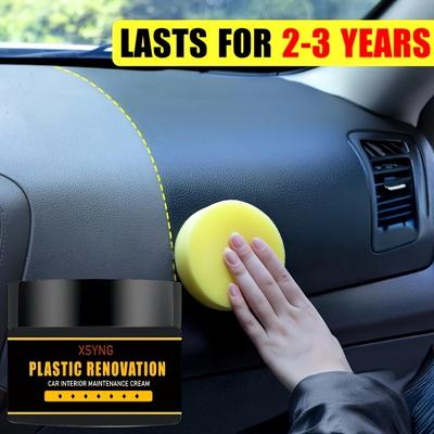 Crema auto-rinnovante, Crema riparatrice in resina ABS, Cruscotto, Pneumatico, Sedile, Plastica interna auto, Crema riparatrice sbiancante anti-invecchiamento