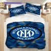 Emblema Inter Milan Sfondo Vivace Set da Tre Pezzi (1 * copripiumino + 2 * federa, senza nucleo) Set biancheria da letto regalo di Natale compleanno