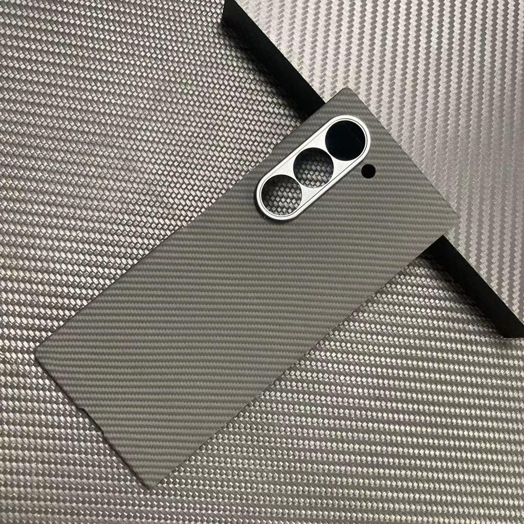 New Kevlar Suitable for Samsung Zfold6 Ultra Thin Mobile Phone Case Aramid Fiber Material Hard Shell Wavy Pattern