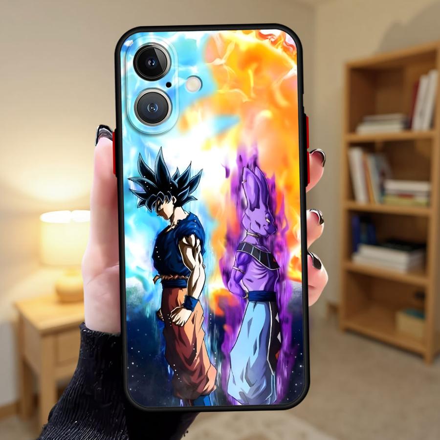 Dragon Ball Goku Anime Back Phone Cover Case for iPhone 16e 14 17 16 Pro Max 12 13 Mini 17 Air 15 Plus 11 XS