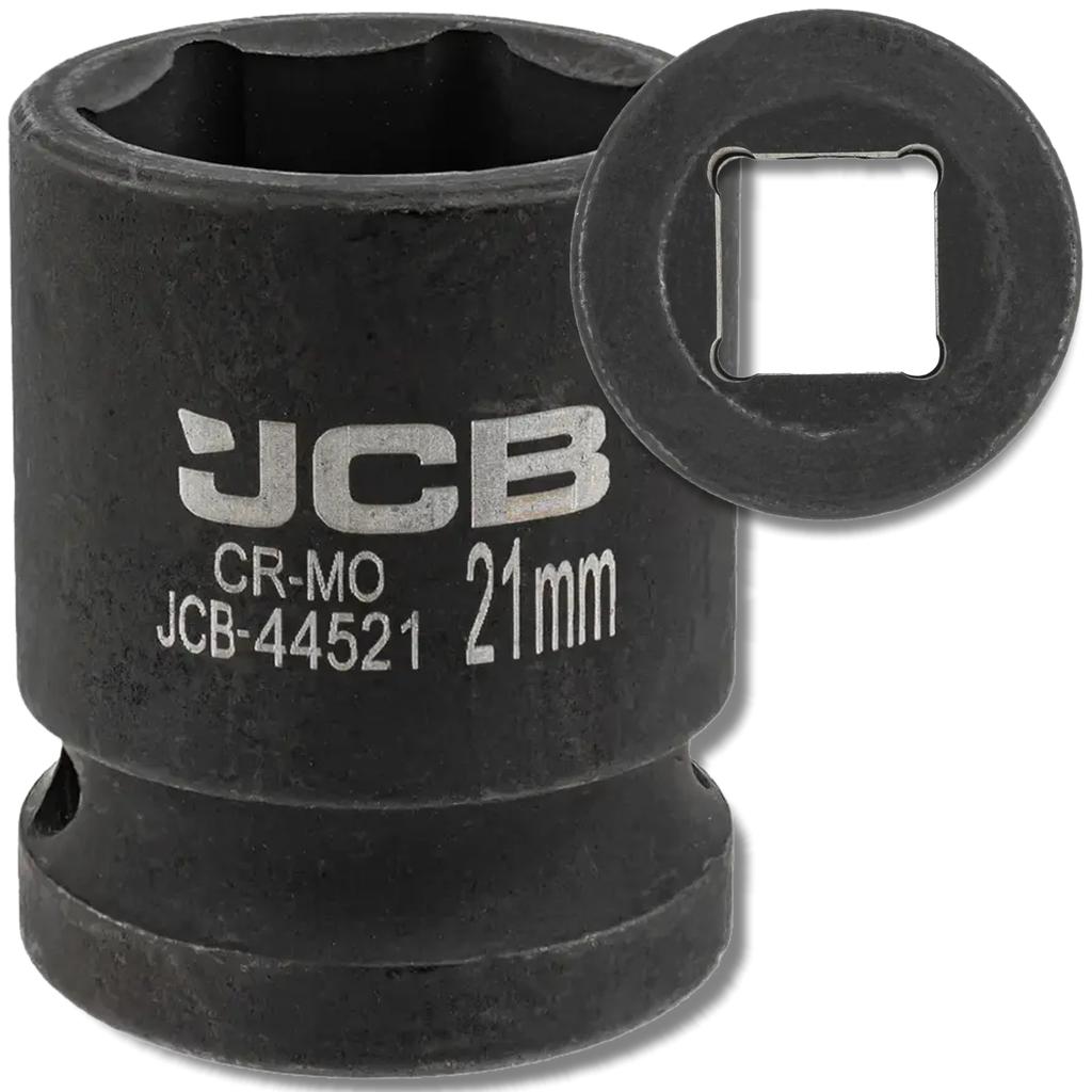 JCB Impact Socket 1/2" 21mm 6-Point Cr-Mo Socket Wrench