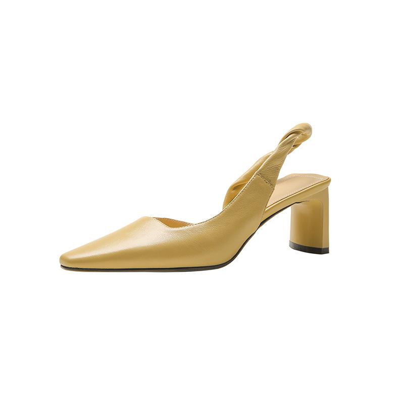 Женские модные и удобные удобные легкие и крутые босоножки на высоком каблуке MAITA 38 жёлтый