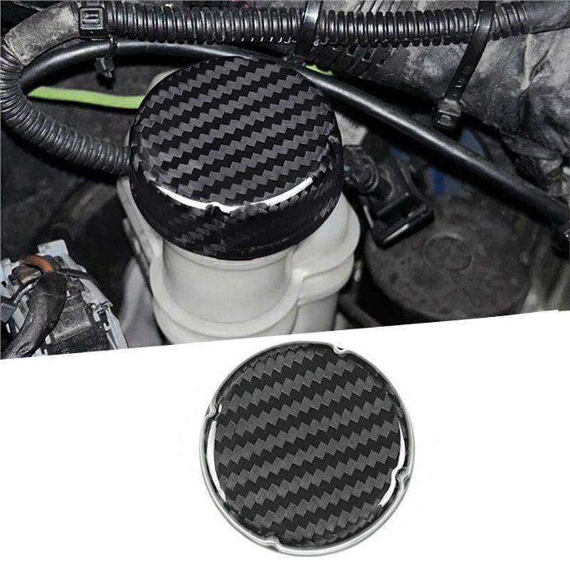 Brake Fluid Reservoir Oil Cap Cover In Real Dry Hard Carbon Fiber For Fiat 500 500C 08-24 For Abarth 595 695 2012-2024